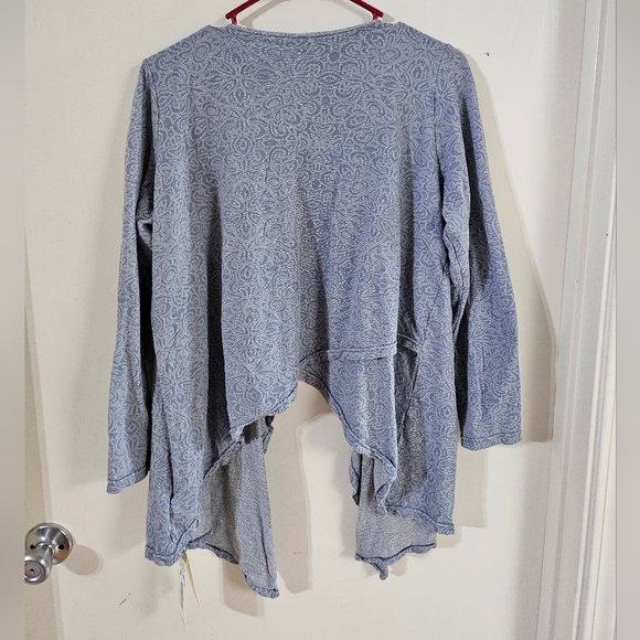 Vigorella Elegant Blue Open-Front Cardigan - Picture 2 of 8